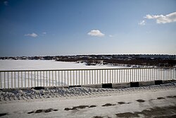 View of Nogliki from bridge, Nogliksky District