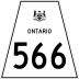 Highway 566 marker