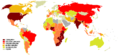 全球HIV携带者分布（2008年）