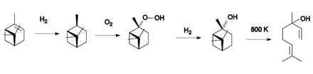 从α-蒎烯合成芳樟醇