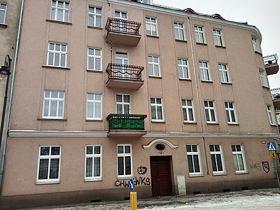Main elevation on Świętojańska street
