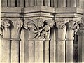 A capital in the narrative of the Fruit Stealers shows a farmer hitting a thief with a garden fork. (Albumen print, ca. 1876–95)