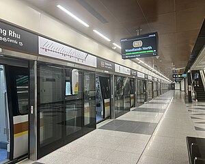 A Kawasaki Heavy Industries & CRRC Qingdao Sifang T251 at Platform B of Tanjong Rhu MRT station