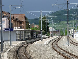 Railway station and platforms
