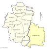 Chanditala-II CD block map showing GP and urban areas