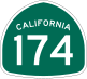 State Route 174 marker