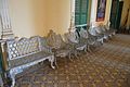 Cast iron chairs in the palace