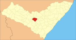 Location of Craíbas in Alagoas