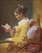 Jean-Honoré Fragonard, A Young Girl Reading, c. 1776