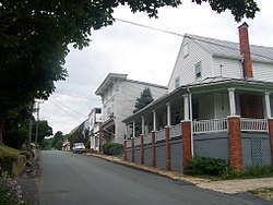 Main Street, Greenville, showing the old Masonic building