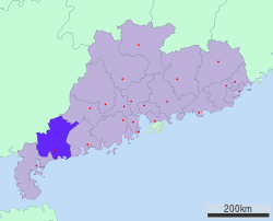 茂名市在广东省的地理位置