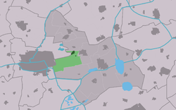 Location of the village in Tytsjerksteradiel