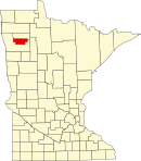 红湖县在明尼苏达州的位置
