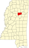 韦伯斯特县在密西西比州的位置