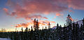 Sunset over the southern approach to Molas Pass, in March.