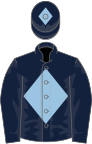 Dark Blue, Light Blue diamond and diamond on cap