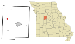 拉蒙蒂在佩蒂斯县及密苏里州的位置（以红色标示）