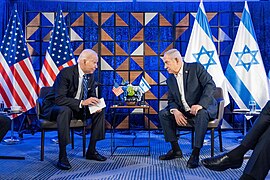 Joe Biden and Benjamin Netanyahu, 18 October 2023
