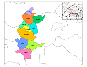 Zamo Department location in the province