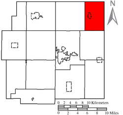 Location of Sycamore Township in Wyandot County