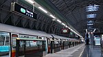 An East West Line train at Tuas Link MRT station in June 2017