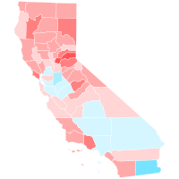 Shift in each California county from 2008-2012