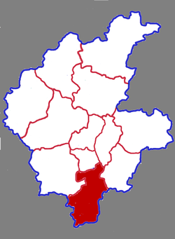 郯城县在临沂市的位置
