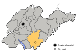 临沂市在山东省的地理位置