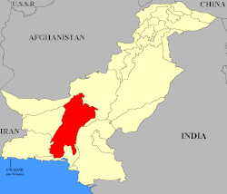 喀拉特在巴基斯坦的位置