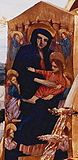Detail from Leighton's painting, rectified projection of the Madonna