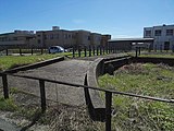 在站舍拆卸后的空地，该处可看见车站入口的遗迹（2018年10月）