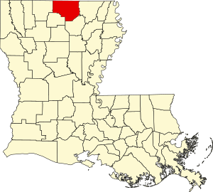 Map of Louisiana highlighting Union Parish