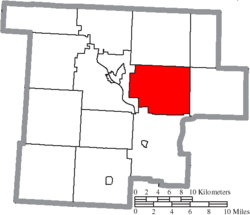 Location of Meigsville Township in Morgan County