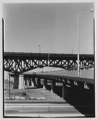 Chaplain Washington Bridge passing under the Pulaski Skyway (1952)