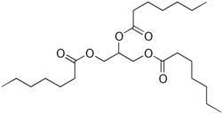 Skeletal formula of triheptanoin