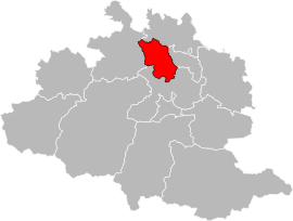 Situation of the canton of Pamiers-1 in the department of Ariège