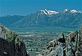 Jobs Peak, Jobs Sister, and Freel Peak rise above Carson Valley
