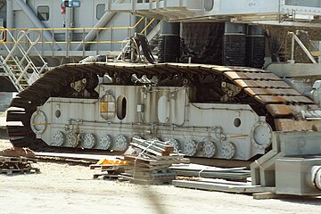 Detail of crawler treads