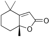 Skeletal formula of dihydroactinidiolide