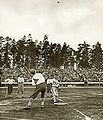Image 28Pesäpallo, a Finnish variation of baseball, was invented by Lauri "Tahko" Pihkala in the 1920s, and after that, it has changed with the times and grown in popularity. Picture of Pesäpallo match in 1958 in Jyväskylä, Finland. (from Baseball)