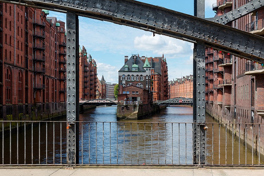 Germany: Wasserschloss, a historic building in the Speicherstadt (warehouse district), Hamburg. The building was constructed in the early 1900s.