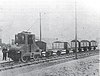 Electric locomotive and freight cars on the Hellingly Hospital Railway in 1906