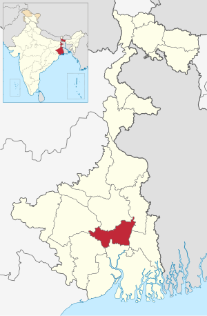 Location of Hooghly in West Bengal