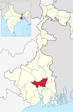 Location of Hooghly district in West Bengal