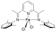 Catalysts supported by tridentate diiminopyridine ligand.