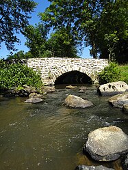 The river Aron at the bridge of Buchaud