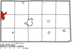 Location of Fostoria in Seneca County