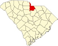 南卡罗莱那州兰开斯特县地图