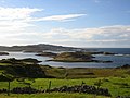 View of Oldany Island from Culkein Drumbeg (mainland), showing many of the islets to the island's east.
