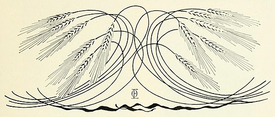 Design by Otto Eckmann based upon stems of wheat (1895)